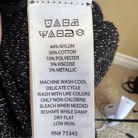 NWT Nanette Lepore Sparkly Knee‎ Length Flare Skirt Size Medium Comfy Stretch - Picture 5 of 5